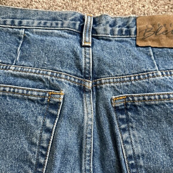 Vintage 90s Express Bleus High Rise Mom Jeans Women's Size 13/14 Medium Wash - Picture 10 of 16